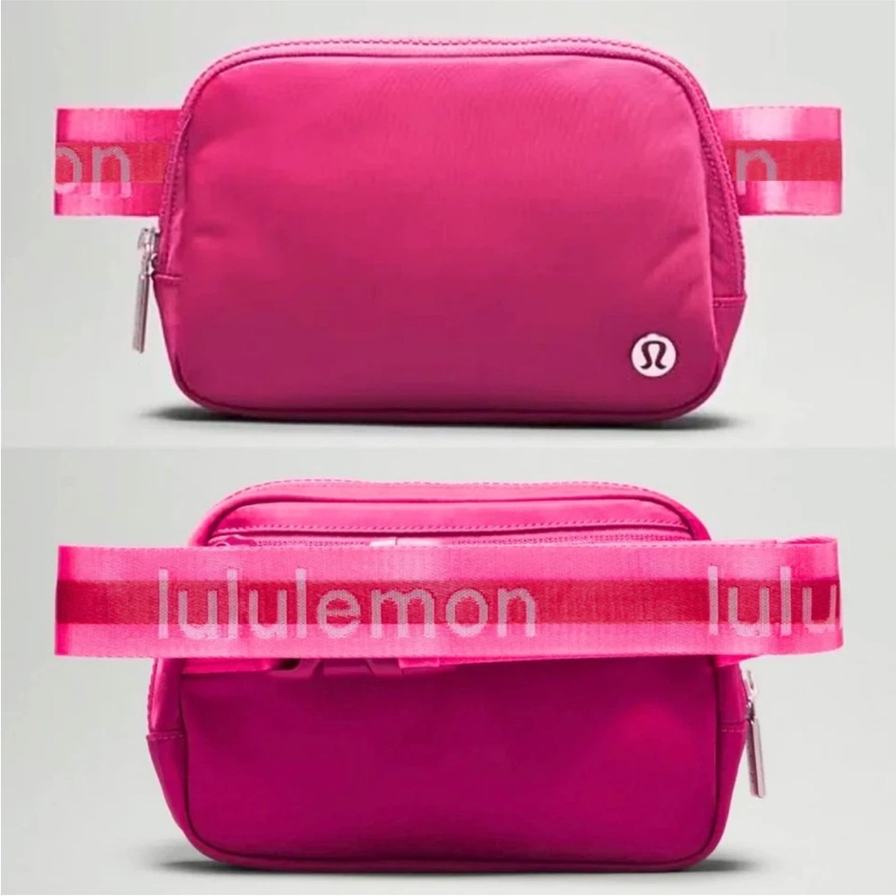 Lululemon Everywhere Crossbody/Belt Bag Wordmark Hot Pink